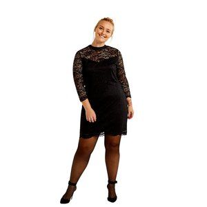 Reitmans Long Sleeve Bodycon Lace Dress, XXL